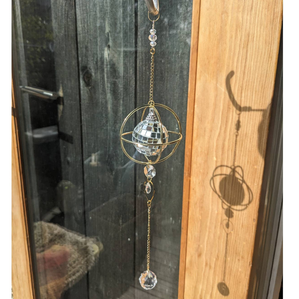 Disco Ball groovy 70's style crystal suncatcher #2